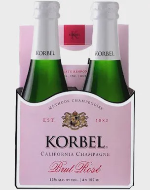 Korbel Brut Rose Champagne 4 pack
