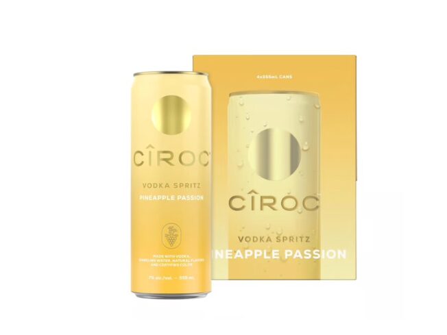 Cîroc Pineapple Passion Vodka Spritz Cans (12 fl oz x 4 ct)