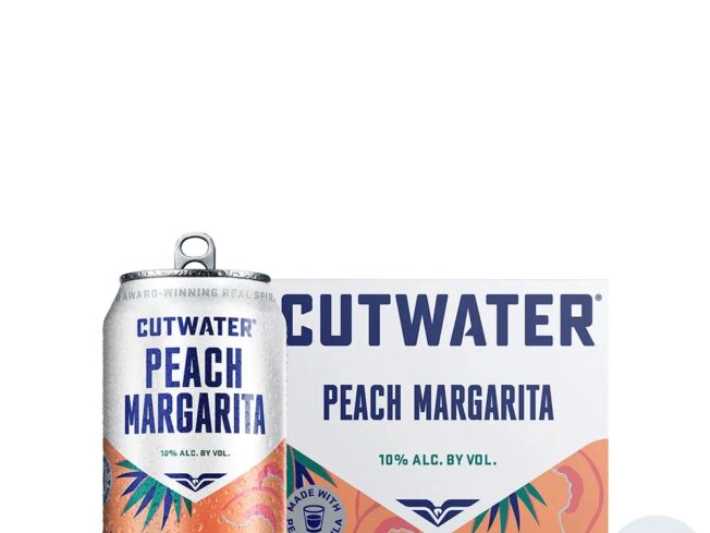 Cutwater Peach Margarita Cocktail 4pk-12oz cans
