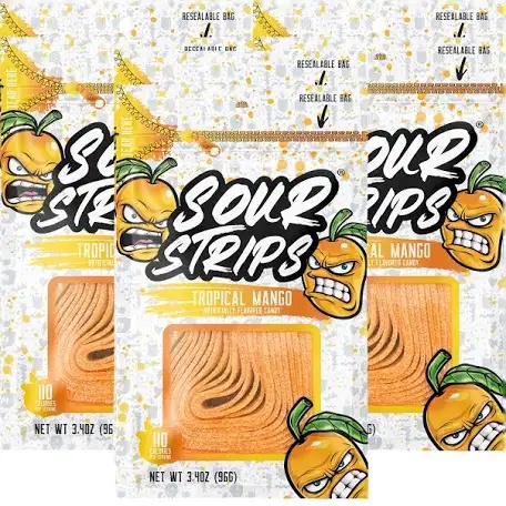 Sour Strips Tropical Mango