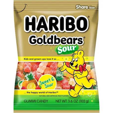 Haribo Gold Bears Sour Sweet & Sour 4.5 oz