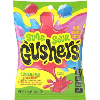 Super Sour Gushers 12 Pieces 4.5 oz