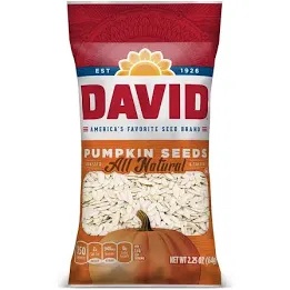 David Pumpkin Seeds All Natural 2.25oz