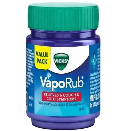 Vapo Rub Relieves 6 Cough & Cold Symptoms 50 Ml