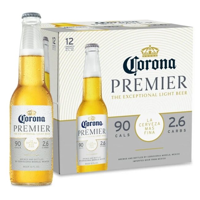 Corona Premier Mexican Lager Light Import Beer, 12 Pack 12 fl. oz. btls, 4.0% ABV