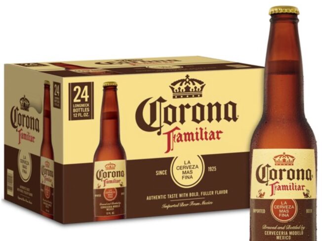 Corona Familiar Mexican Lager Imported Beer, 24 Pack 12 fl. oz. Bottles, 4.8% ABV
