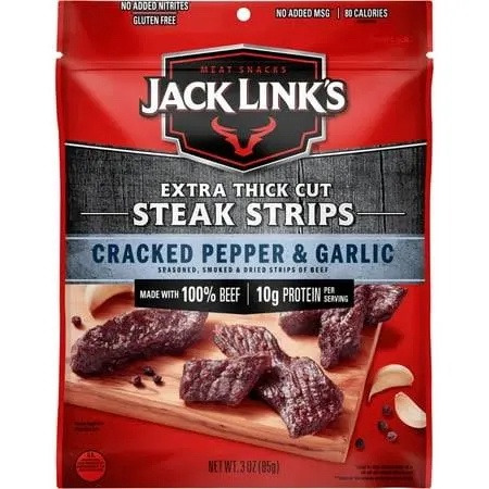 Jack Links Extra Thick Cut Streak Strips Cracked Pepper & Garlic