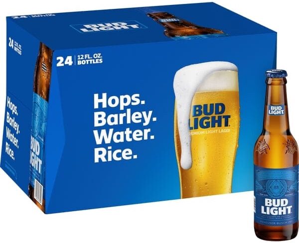 Bud Light American Lager Beer 24 pk btls