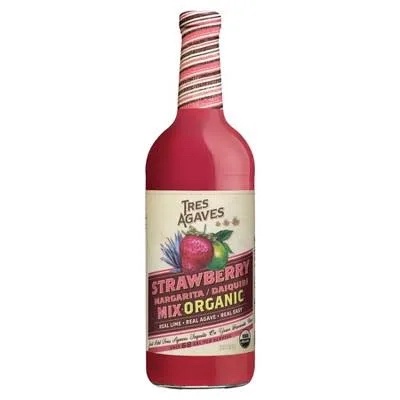 Tres Agaves Strawberry Margarita / Daiquiri Mix Organic 1L