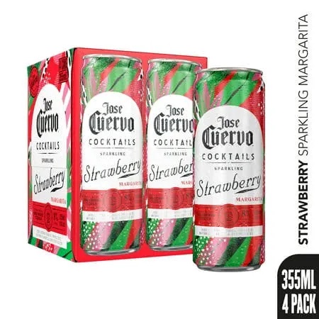 Jose Cuervo Strawberry Margarita 4 Pack 355 ML