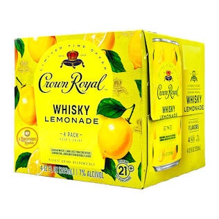 Crown Royal Whiskey Lemonade 4 Pack 12 oz 355 ML
