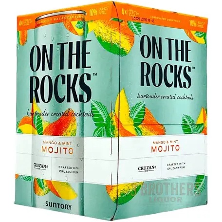 On The Rocks Mango & Mint Mojito 4 Pack 12 oz 355 ML