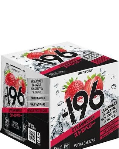 196 Strawberry Vodka Seltzer 4 Pack