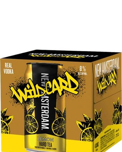 Wild Card New Amsterdam Lemon Hard Tea 4 Pack 12 oz