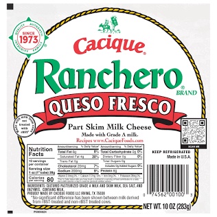Cacique Ranchero Queseo Fresco 10 oz 283 g