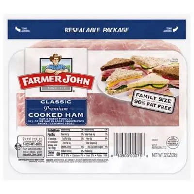 Farmer John Classic Premiun Cooked Ham 12oz 340 g