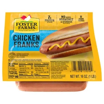 Chicken Franks Foster Farms 16 oz 1LB