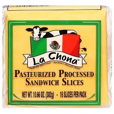 La Chona Pasteurized Processed Sandwich Slices 10.66 oz 16 Slices Per Pack