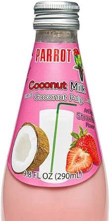 Parrot Cocunut Milk Strawberry Flavor 9.8 Fl oz 290 ML