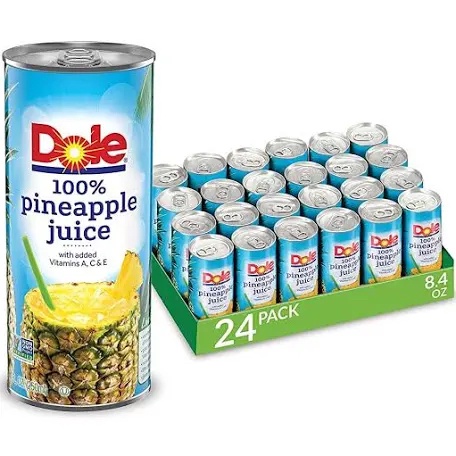 Dole 100% Pineapple 8 oz 240 ML