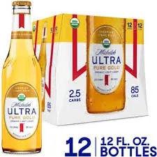Michelob ULTRA Pure Gold Organic light lager 12 bottles 12oz