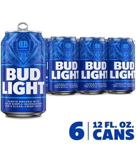 Bud light 6pack 12oz cans