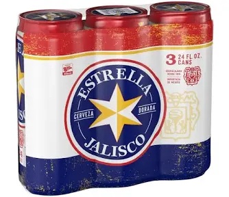 Estrella Jalisco Mexican Import Beer, 3 Pack 24 Fl Oz Cans