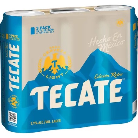 Tecate Mexican Light Lager Cans (24 fl oz 3 ct)