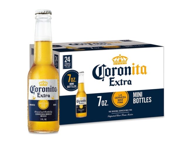 coronita extra mexican lager 24 pack mini bottles (7oz x 24 pack