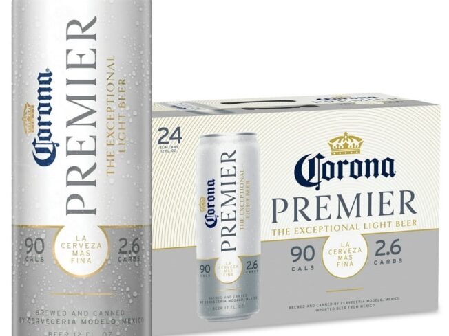 Corona premier mexican lager light imported beer 24pack,12 fl.oz 4.0% ABV
